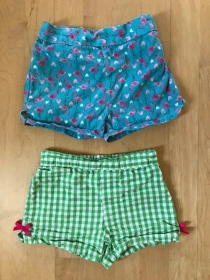 Two Kids Headquarters Toddler Girls Blue Pink Flamingo and Green Plaid Shorts 4T - Image 1 of 4