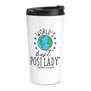 World's Best Post Lady Travel Mug Cup Funny Joke Favourite Postman - Picture 1 of 1