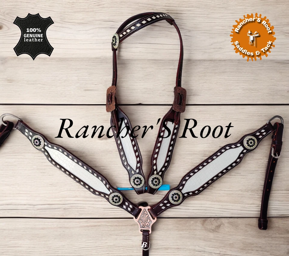 Juego de tachuelas de cocodrilo blanco | Juego de tachuelas de caballo Foto 1 de 1