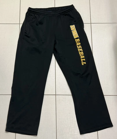 Iowa Hawkeyes Baseball Sport-Tek Sweatpants Adult Large L Black Yellow NCAA Cover