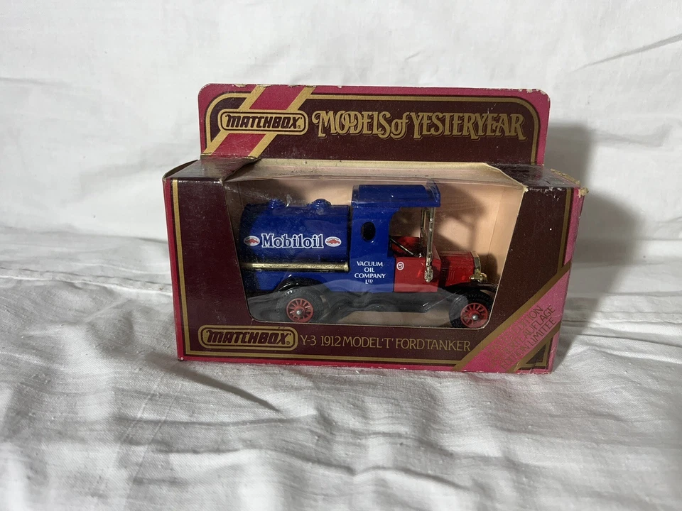 Modelos Matchbox de antaño Y-3 1912 modelo T Ford Tanker escala 1:35 fundido a presión Foto 1 de 2