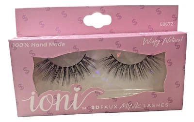 Ioni Faux Eyelashes 3D Mink BENJAMINS 68672 100% Hand Made - Image 1 of 4