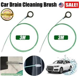 2× Car Drain Dredge Sunroof Cleaning Brush Tool Clean Auto Accessories 10Ft US - Picture 1 of 15