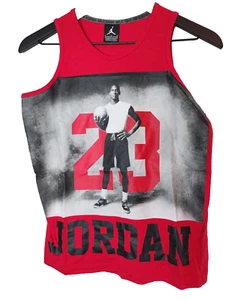 Air Jordan Graphic Red Tank Top Youth Large Michael Jordan #23 - Picture 1 of 5