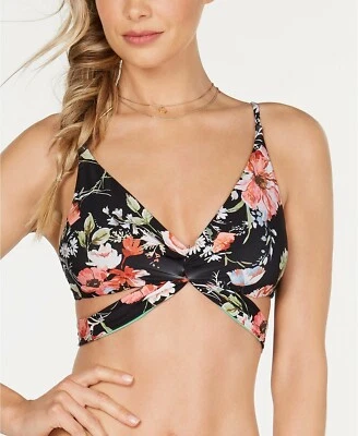 Top de bikini floral para mujer Becca by Rebecca Virtue 262521 talla L Foto 1 de 2