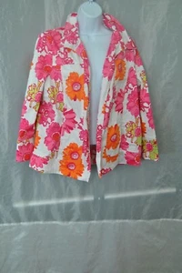 Women's Outer Garment By Westbound Size XL White with Floral Pattern - Picture 1 of 12