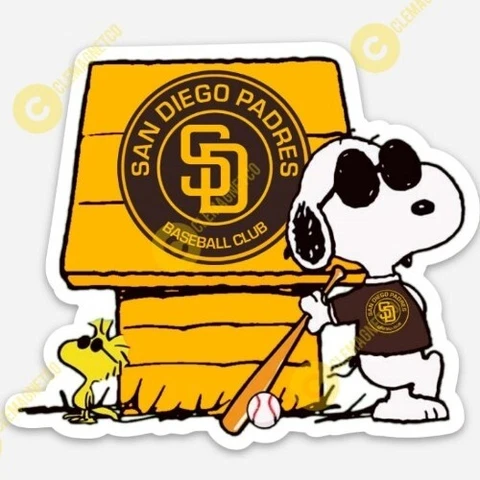 San Diego Padres Cartoon Doghouse MAGNET - MLB California SD baseball Cover