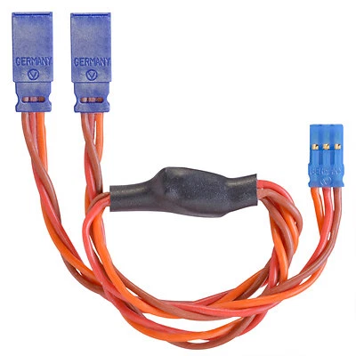 Servo Y Kabel Graupner JR Uni 0.50 qmm verdrillt Silikon 300mm partCore 130014 - Bild 1 von 2