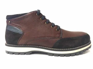SCARPE SCARPONCINO CASUAL UOMO LUMBERJACK ROMAN SM33501 DARK BROWN PELLE AI - Picture 1 of 5