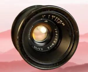 Soviet Era Lens JUPITER-12 Black 35mm f2.8, M39 mount Vintage USSR - Picture 1 of 13