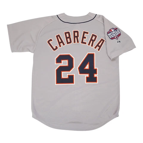 Miguel Cabrera 2012 Detroit Tigers World Series Grey Road Jersey Men's (M-2XL) Cover