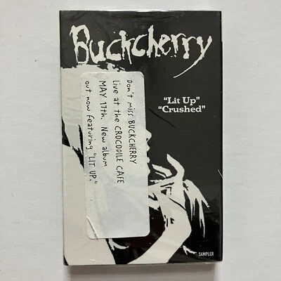 Buckcherry Lit Up Crushed Cassette Sampler Single 2 Tracks New Sealed 1998 Rare - Image 1 of 3