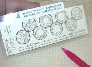 Miniature Kendall Laser-Cut Paper Doilies, 4 Pairs, 3/4" Diameter DOLLHOUSE 1:12 - Picture 1 of 1