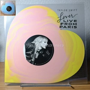 Taylor Swift Lover Live From Paris Heart Shaped Vinyl LP - NEW - Ready to ship! - Picture 1 of 13