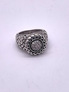 scott kay sterling and diamond weave cocktail ring