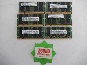 6GB (6X1GB) PC2-5300 2xR8 DDR2 RAM Memory For Laptop - Picture 1 of 2