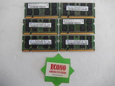 6GB (6X1GB) PC2-5300 2xR8 DDR2 RAM Memory For Laptop - Image 1 of 2