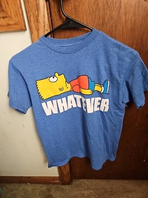  Camiseta de manga corta Simpson's para niños talla 10/12 Whatever gráfico Foto 1 de 3