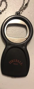 Fireball Whisky Keychain Bottle & Can Opener Black NEW - Picture 1 of 9