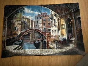 Arch de Cagnes North American Made Woven Tapestry Wall Hanging W 65 H 44 - Picture 1 of 4