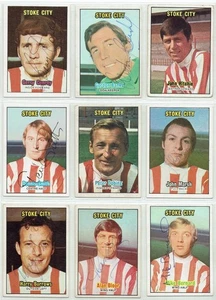STOKE CITY 1970 A&BC signed card lot GORDON BANKS CONROY BLOOR RITCHIE DOBING - Bild 1 von 2