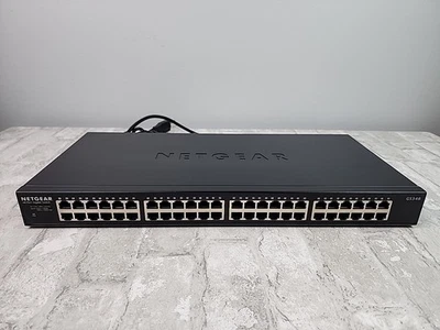 NETGEAR GS348 48 Port Ethernet Switch Gigabit Unmanaged Metal Fanless Tested - Image 1 of 4