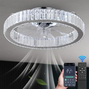 11In Ceiling Fan Light LED Chandelier 6-Speeds Living Room Lamp w Remote Control - Picture 1 of 18