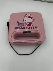 HELLO KITTY Pink Double Waffle Maker Breakfast Family Fun WM2-KIT-HK1 Sandwiches - Picture 1 of 9