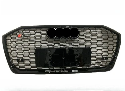 Parachoques delantero negro parrilla de panal para Audi A6 S6 C8 RS6 Style 2019-2023 Foto 1 de 4