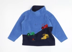 Ramblers Boys Blue Fleece Pullover Sweatshirt, Age 5, Vehicle Design - Picture 1 of 12