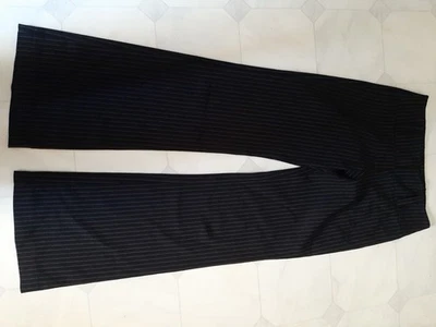 schicke schwarze Damen Nadelstreifen Stoffhose in der Größe 38 von Multiblu - Bild 1 von 4