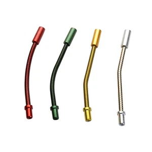 V-Brake Flexi Alloy Pipe Guide - Flexible Coloured Silver/Red/Gold/Green Bike - Picture 1 of 9