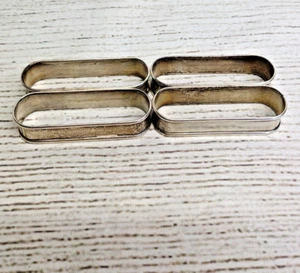 (4) Paquete de anillos de servilleta oblongos Gorham de plata de ley 925 #6290/1 - Imagen 1 de 6