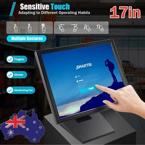17" Touch Screen LED Monitor POS Multi Touch Screen Vandal Proof FOR Cashier New - Picture 1 of 16