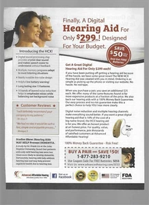Advanced Affordable Hearing Digital Hearing Aid 2015 Print Advertisement - Picture 1 of 1