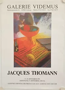 Affiche JACQUES THOMANN 1990 Exposition Galerie Videmus - Freiburg - Picture 1 of 2
