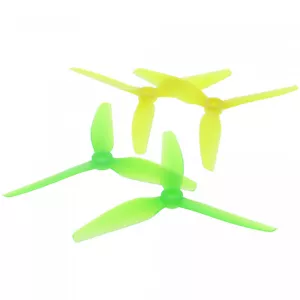 Propeller 5 Zoll, 3-Blatt, CW/CCW , gelb/grün - für RC-Drohnen 4Stk. - Bild 1 von 3