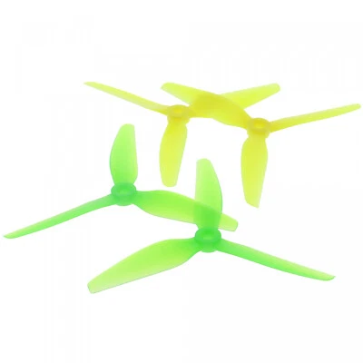 Propeller 5 Zoll, 3-Blatt, CW/CCW , gelb/grün - für RC-Drohnen 4Stk.  - Bild 1 von 3