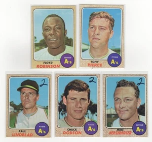 Lote de 5 tarjetas Topps 1968 de atletismo con Floyd Robinson Star de colección en muy buen estado-nm lol1 - Imagen 1 de 2