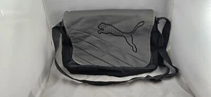 Puma Messenger Shoulder Book Bag Grey LG-19”x15” Pockets - Adj Strap, Zip - Picture 1 of 7