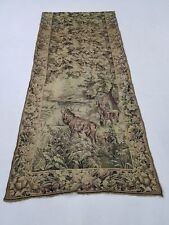 Vintage French Wildlife Scene Wall Hanging Tapestry 274x116cm