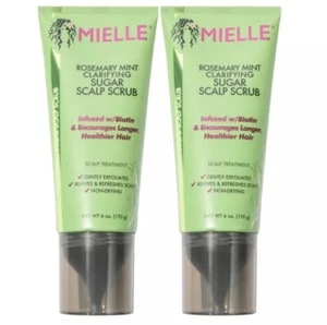 2x Mielle Clarifying Sugar Scalp Scrub, Rosemary Mint, 6 oz ea Lot Of 2 FREESHIP - Picture 1 of 2