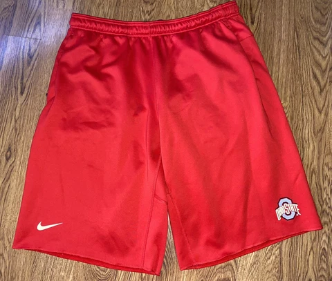 Nike Dri Fit Ohio State Buckeyes Mens Red Sweat Shorts XXL Cover