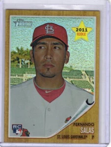 2011 Topps Heritage Chrome Refractor 187/562 Fernando Salas #C81 Cardinals - Picture 1 of 1