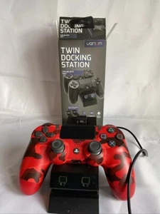 1 Sony Red Camo PS4 Playstation 4 Dualshock Controller And Venom Docking Station - Picture 1 of 9