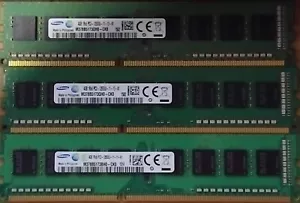 SAMSUNG 12GB (3 X 4GB) 1RX8 DDR3-1600 PC3-12800U RAM MEMORY - Picture 1 of 2