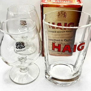 Juego de 4 vasos de whisky de colección Japón NIKKA Haig Suntory vaso de bar brandy años 80 - Imagen 1 de 18