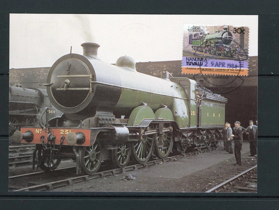 Locomotora ferroviaria Tuvalu Nanumea 1984 30c clase C1 en maxi tarjeta Foto 1 de 1