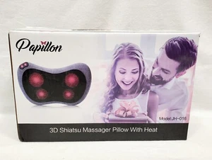 Papillon 3D Shiatsu Massager Pillow W/ Heat New Open Box Great For Neck Muscles - Picture 1 of 13