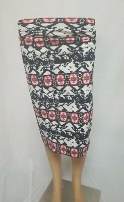 STITCH FIX RENEE C MELISA PENCIL SKIRT SMALL BLACK RED PULL ON - Image 1 of 4